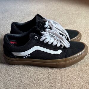 Vans Black and Red Skate Shoes